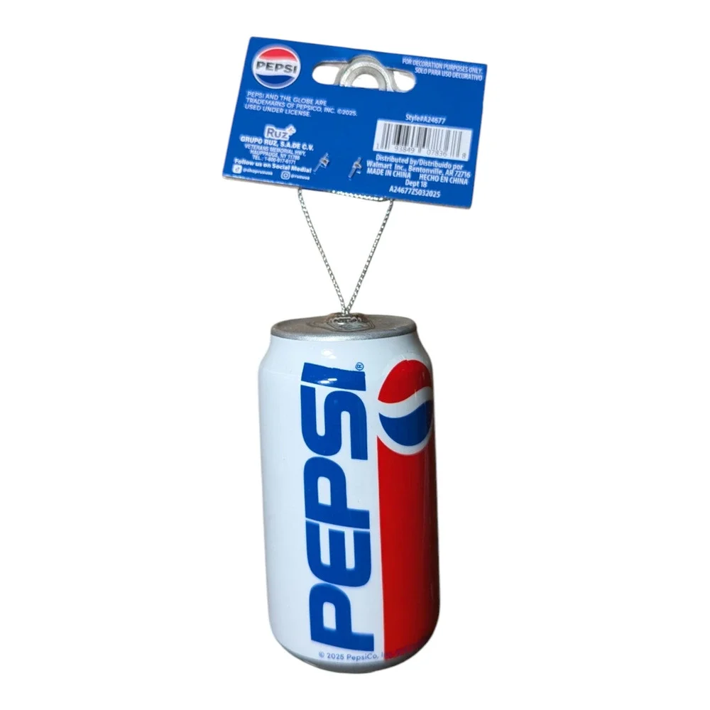 Retro Pepsi Soda Can Decor Christmas Tree Ornament By Ruz NWT Gift